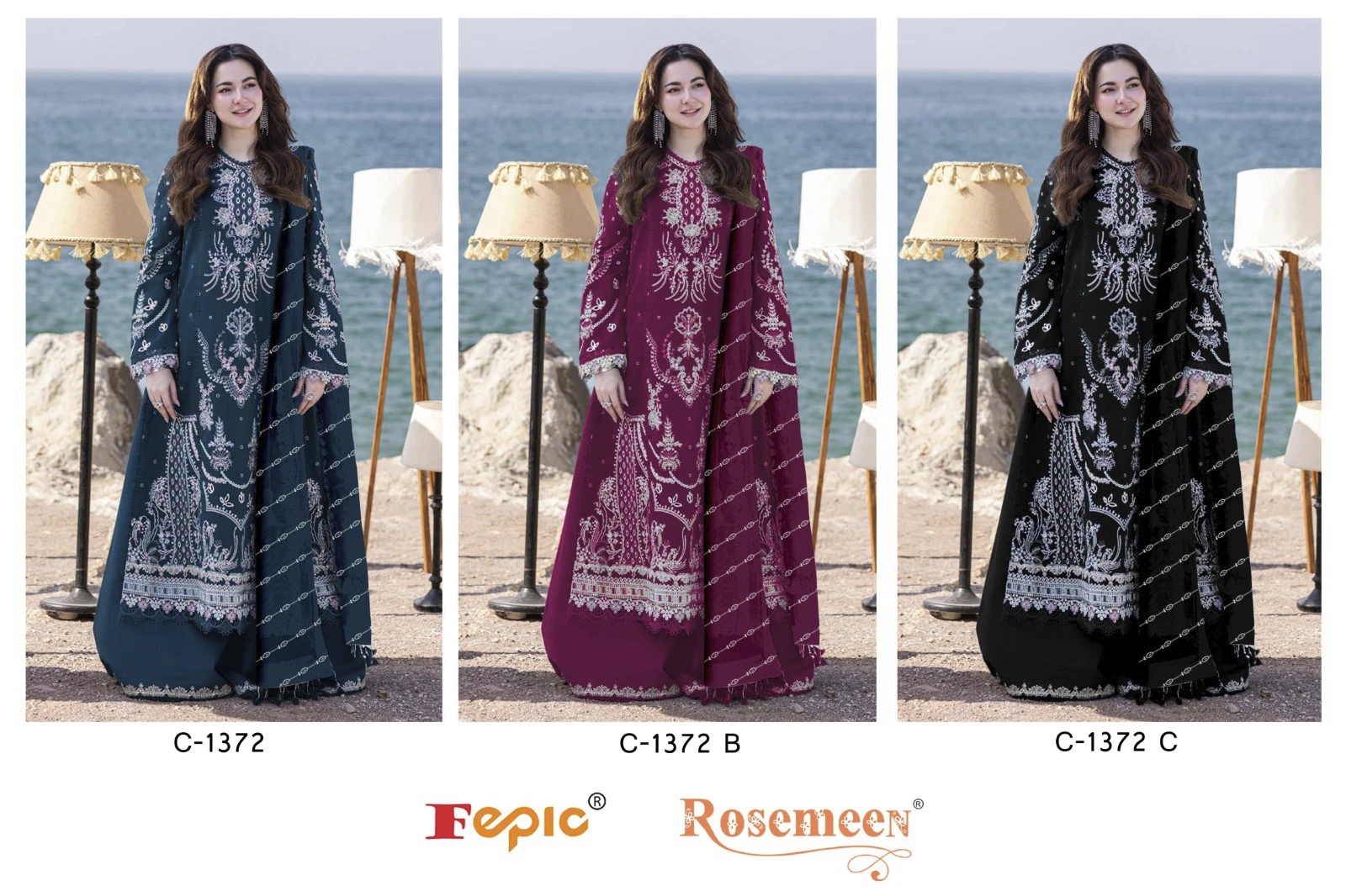 Fepic C 1372 Heavy Rayon Wholesale Pakistani Salwar Suit Catalog — Wholesale Salwar Suits, Fepic wholesale from Surat — view 7